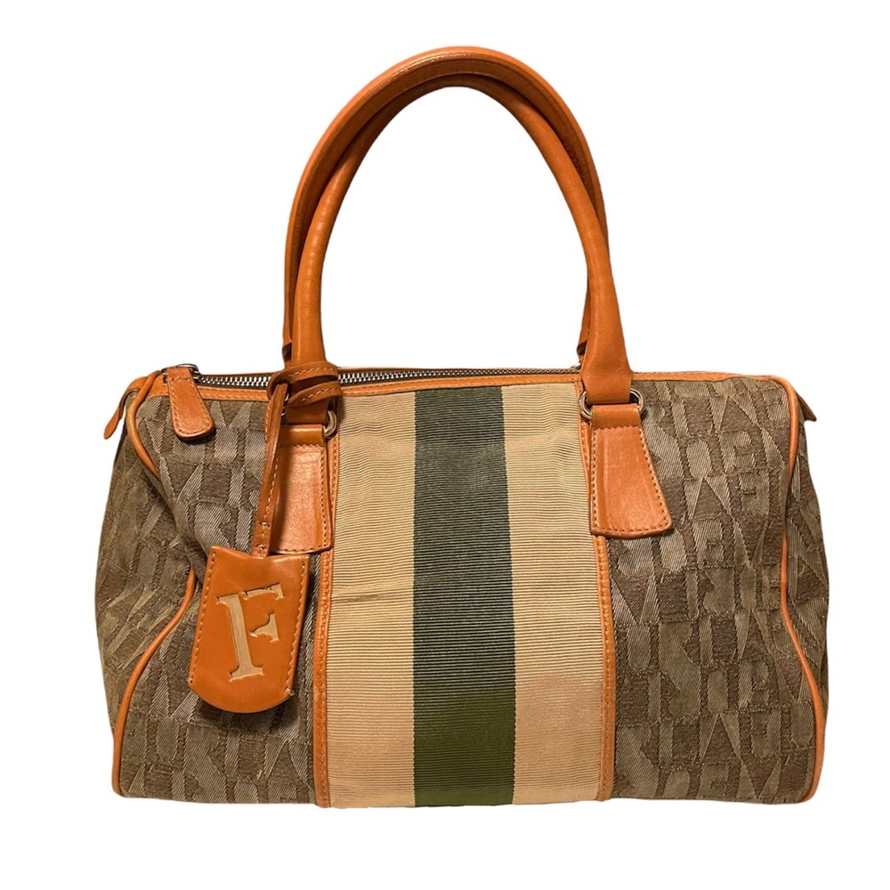 Adorable Furla Italy Medium Monogram Hand Bag